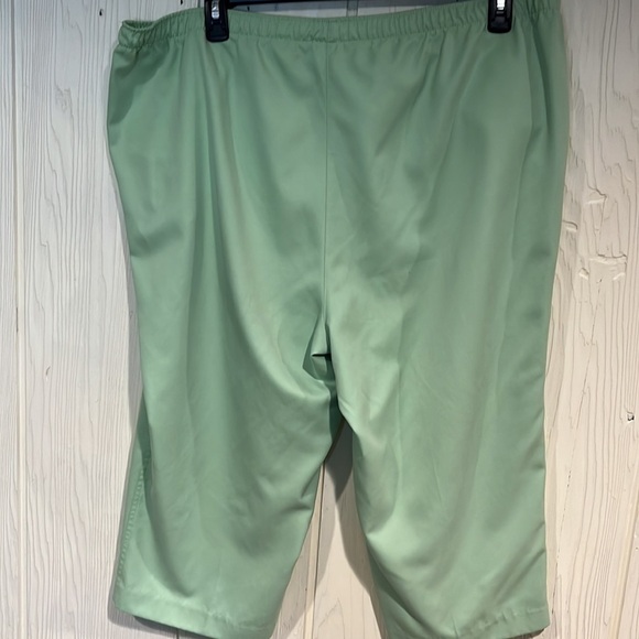 Alia Lime Green Capri Elastic Waist Side Pockets Size 18W - Picture 5 of 10